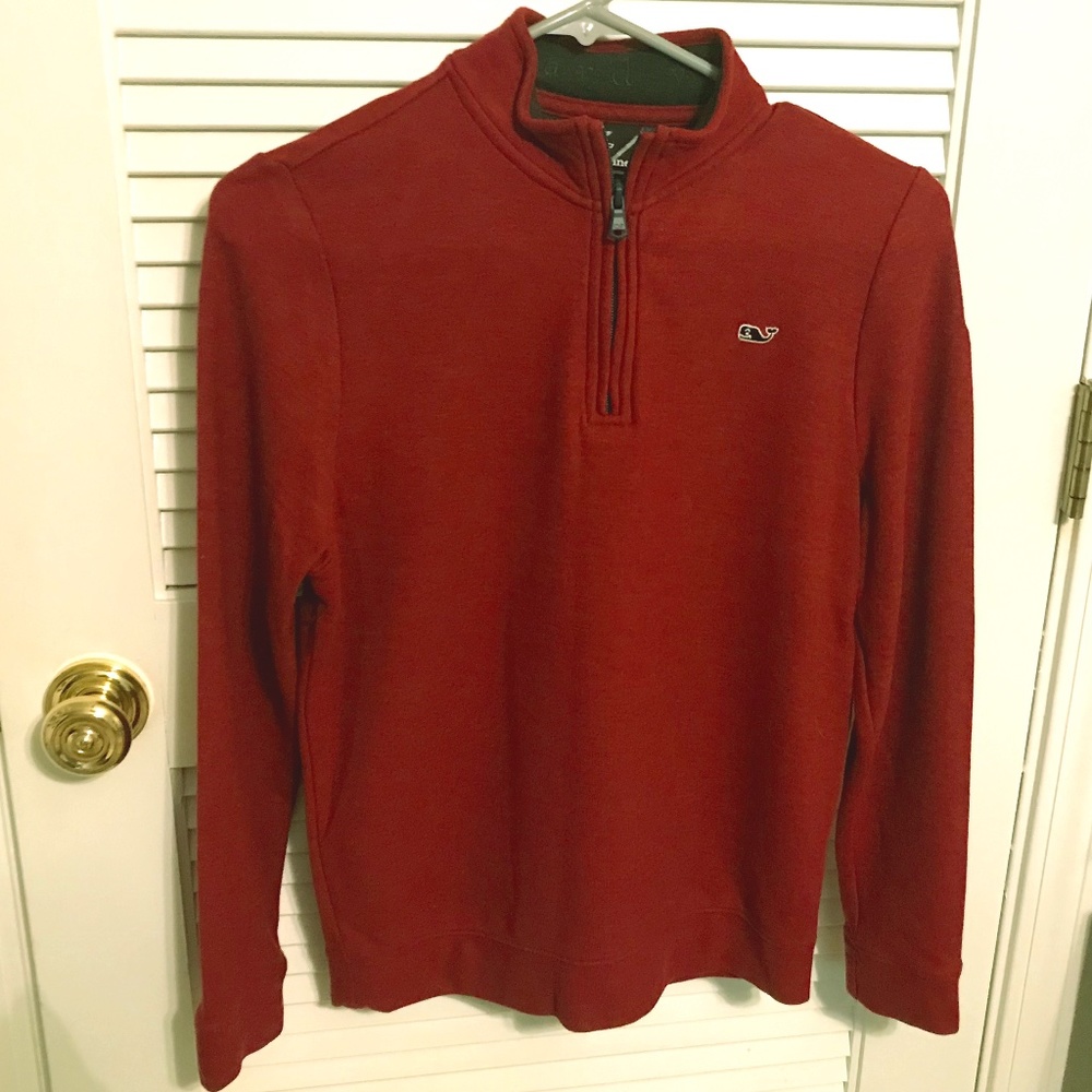 Boys Vineyard Vines Quarter Zip Pullover, Size M